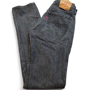Vintage Levi's Button Fly 701 Student Jeans Black/Grey W27 L32 Made In USA